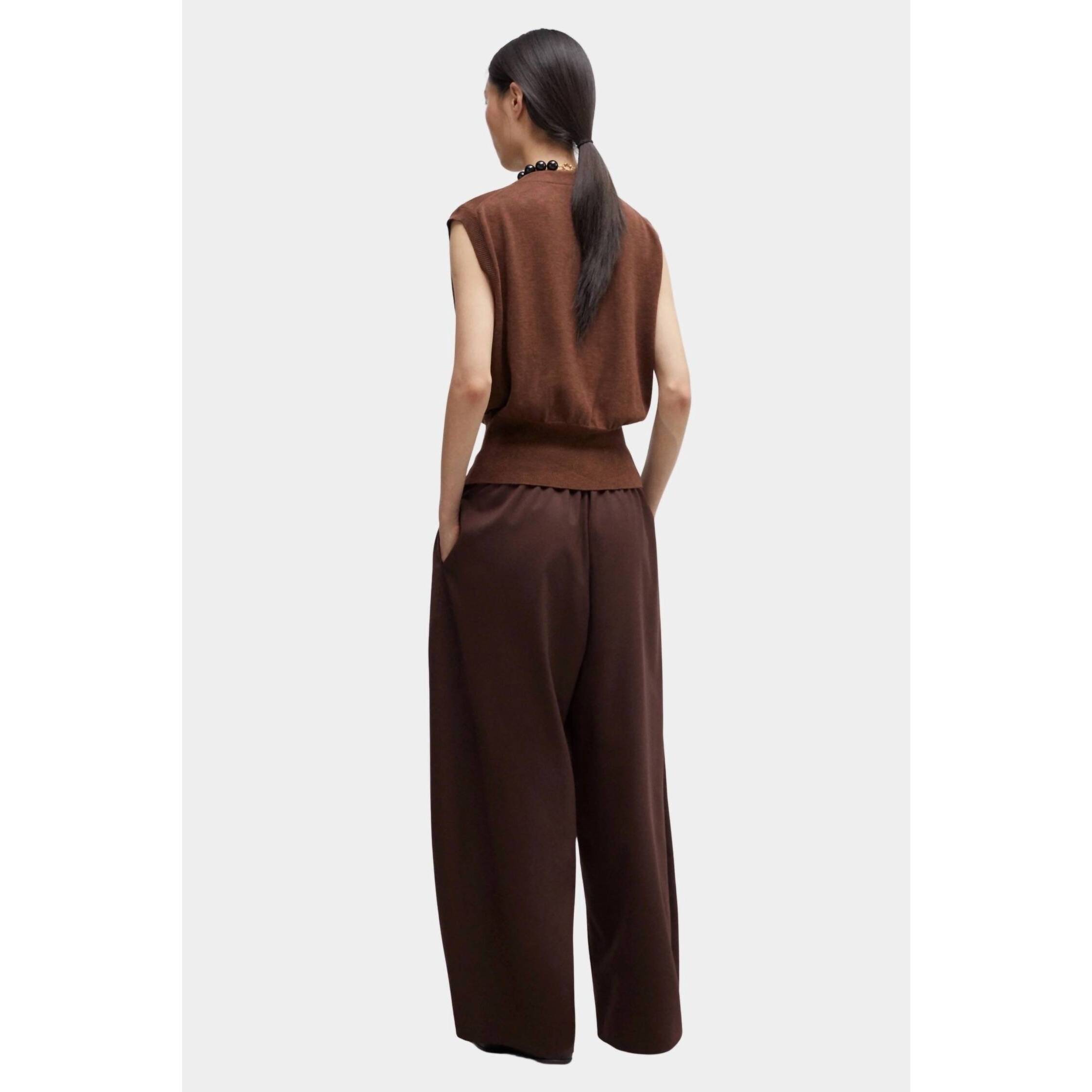 New Cordera Flecked Cotton Waistcoat In Russet — image 3 of 4